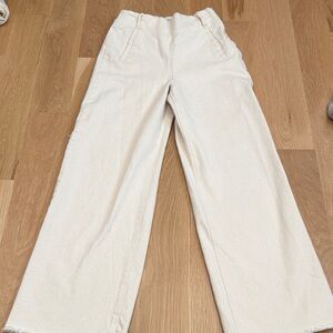 Zara Cream Wide-Leg Pants